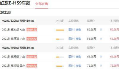 家用无人驾驶汽车报价 最低50万(红旗E-HS9级别最高，沃尔沃XC最安全）