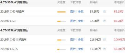 奔驰c63多少钱落地 奔驰c63落地超百万（有优惠10万）