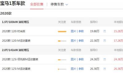 宝马价格是多少 宝马价格最低多少钱（22.51万元）
