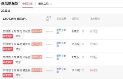 桑塔纳新款价格 价最低仅为6.86万