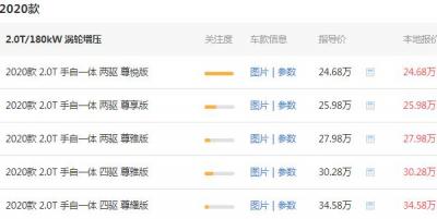 林肯冒险家2020款价格 2020林肯冒险家价格为27.83万